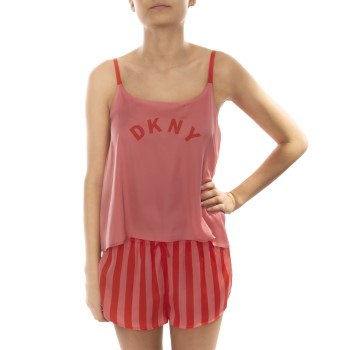 DKNY Walk The Line Cami And Boxer Koral polyester Small Dame