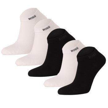BOSS Cotton Blend Ankle Socks Strømper 5P Sort/Hvid Str 39/42 Herre