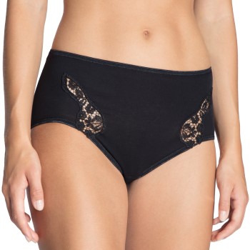 Calida Trusser Feminin Sense Midislip Sort bomuld Large Dame