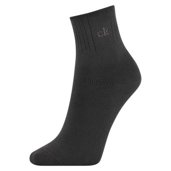 Calvin Klein Strømper Allison Anklet Crystal Logo Sock Sort Strl 37/41 Dame