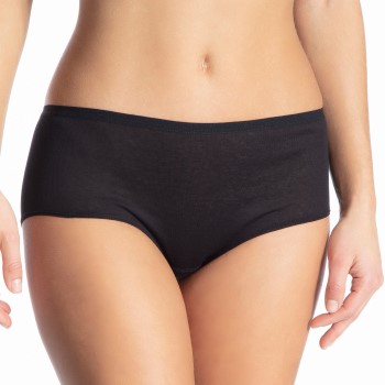 Calida Trusser Light Panty Low Cut Sort bomuld Medium Dame