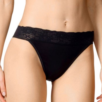 Calida Trusser Lycraspitze Tanga 21904 Sort 992 bomuld 36-38 Dame