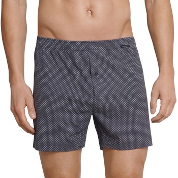 Schiesser Day and Night Pattern Boxershorts Antracit bomuld Large Herre