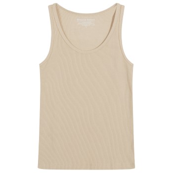 Bread and Boxers Women Ribbed Tank Top Beige bomuld Large Dame