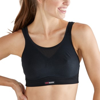 Swemark Magic High Support Sport Bra Bh Sort B 75 Dame