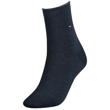 Tommy Hilfiger Strømper Women Cotton Socks Blå Str 35/38 Dame