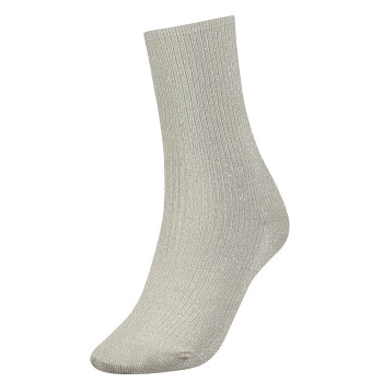 Tommy Hilfiger Strømper Women Glitter Sock Sølv Str 35/38 Dame