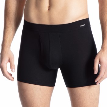 Calida Cotton Code Boxer Brief With Fly Sort bomuld Large Herre