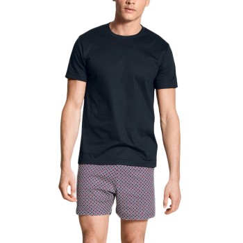 Calida Relax Gentle Short Pyjama Blå Mønster bomuld Large Herre