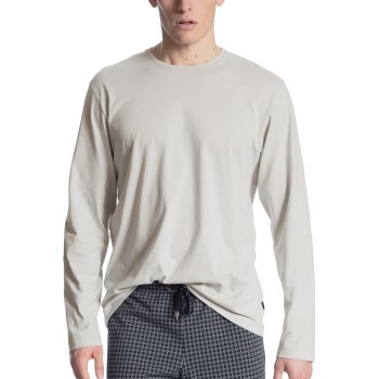 Calida Remix Basic Shirt Long Sleeve Beige bomuld Large Herre