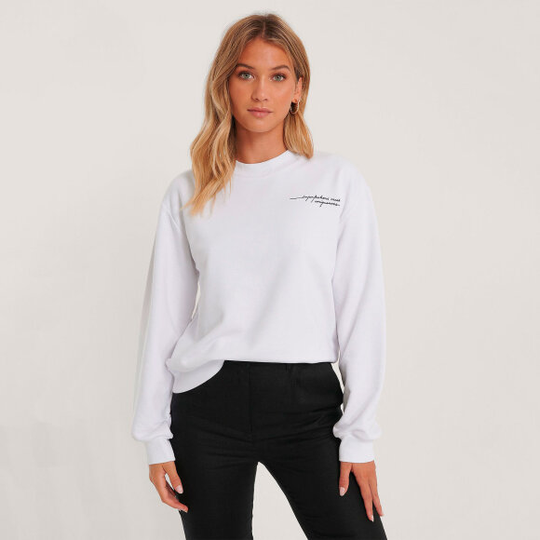 quote printed sweat
