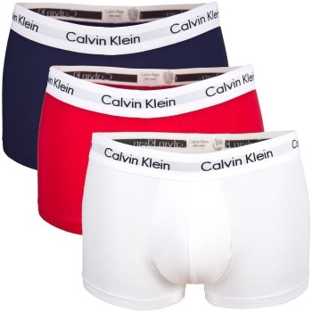 Calvin Klein 3P Cotton Stretch Low Rise Trunks Flerfarvet bomuld Large Herre