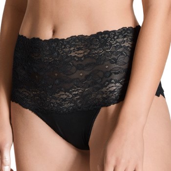 Calida Trusser Sensual Secrets Highwaist Lace Brief Sort Large Dame
