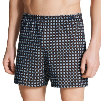 Calida Prints Cotton Boxer Shorts Blå/Orange bomuld Large Herre