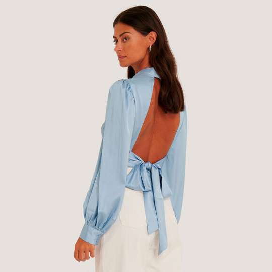 open back blouse