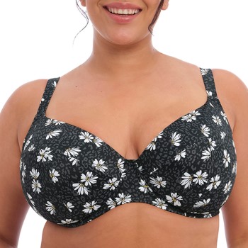 Elomi Plain Sailing UW Plunge Bikini Bra Sort blomstret I 75 Dame
