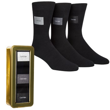Calvin Klein Strømper 3P Forbes Logo Patch Socks Gift Box Sort Str 41/45 Herre