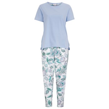 Damella Organic Cotton Pyjamas Set Blomstret bomuld Large Dame