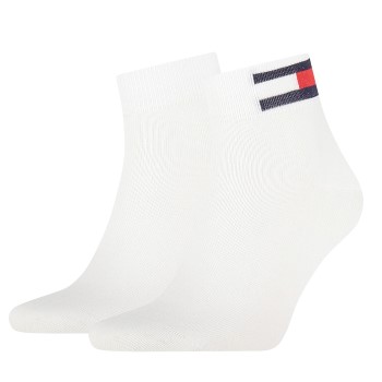 Tommy Hilfiger Strømper 2P Men Flag Quarter Socks Hvid Str 39/42 Herre