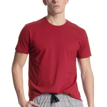 Calida Remix Basic T-Shirt Mørkrørd bomuld Large Herre