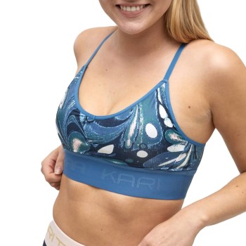 Kari Traa Bh Var Sports Bra Blå Mønster polyester Large Dame