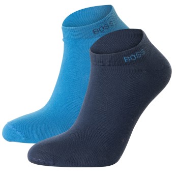 BOSS Color Combed Cotton Socks Strømper 2P Blå Str 43/46