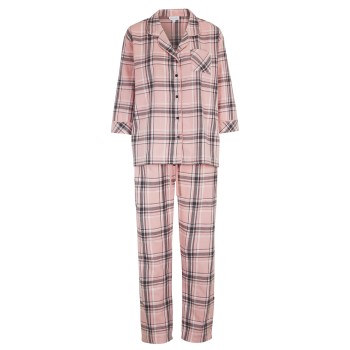 Damella Flannel Check Pyjama Rosa Mønster bomuld Large Dame