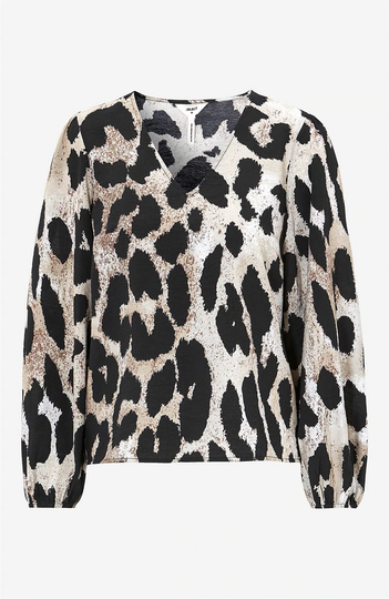 Mønstret bluse Leonora