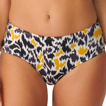 Sloggi Shore Fancy Guppy Midi Bikini Brief Sort/Gul Large Dame
