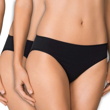 Calida Trusser 2P Benefit Women Brief Sort bomuld Large Dame