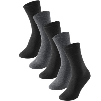 Schiesser Strømper 5P Men Socks Grå/Sort Str 39/42 Herre