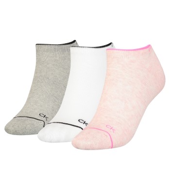 Calvin Klein Strømper 3P Women Athleisure Sneaker Socks Rosa/Grå One Size Dame