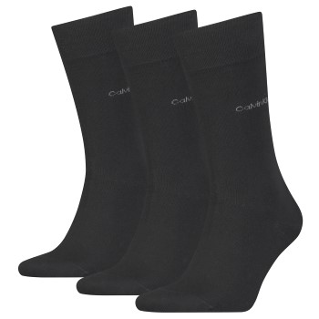 Calvin Klein Strømper 3P Eric Cotton Flat Knit Socks Sort Str 40/46 Herre